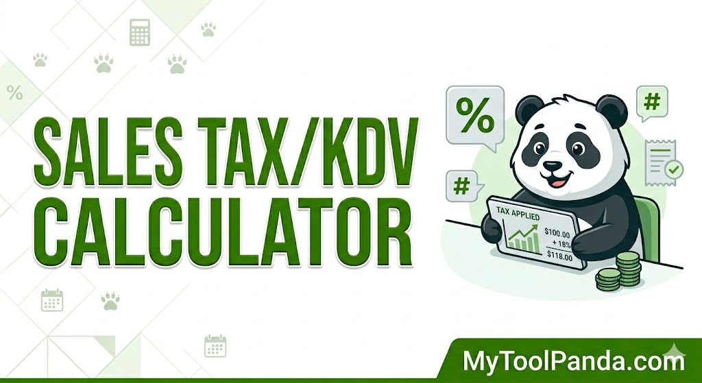 Online KDV Sales Tax Calculator - MyToolPanda