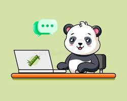 My Tool Panda Mascot - Working Panda Illustration