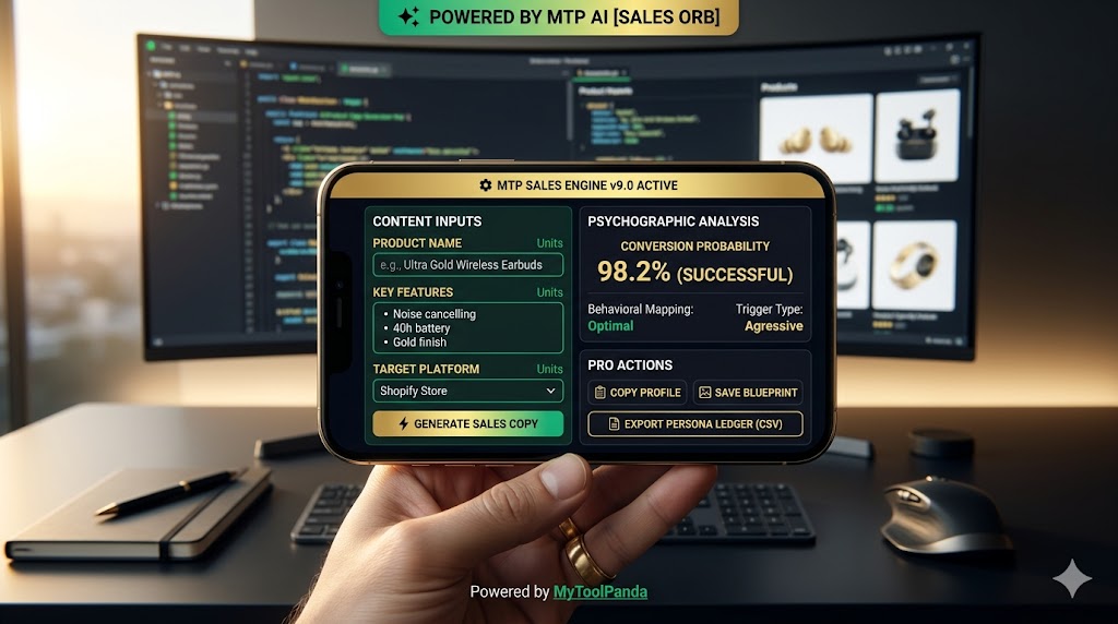 Successful AI product copy generator and e-commerce listing architect dashboard