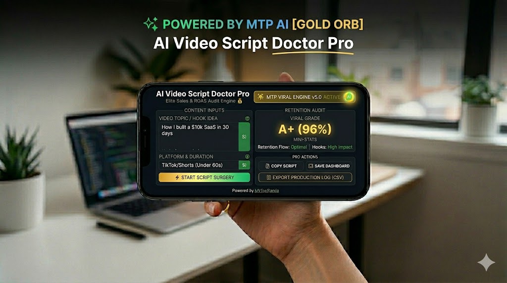 Successful AI video script generator and YouTube retention dashboard