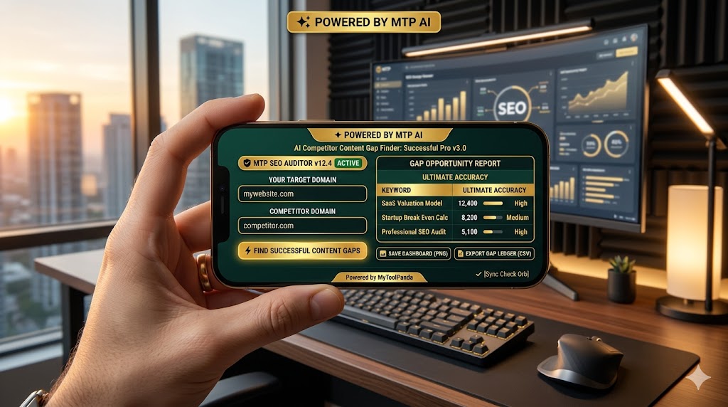 Successful competitor content gap finder dashboard analysis