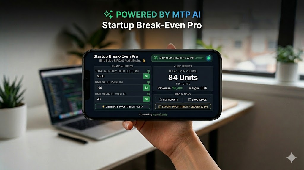 Successful Startup Break-Even Point Pro Dashboard