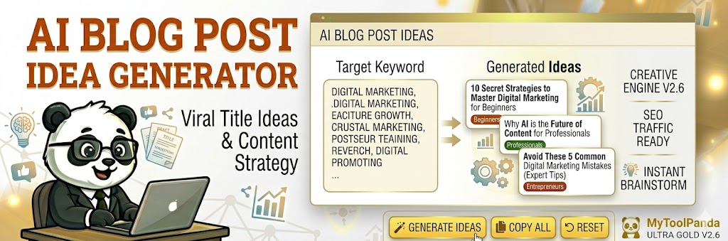 Professional AI Blog Post Idea Generator - MyToolPanda