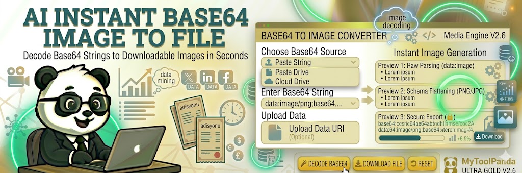 Professional Base64 Image to File Converter - MyToolPanda