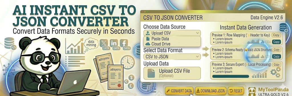 Professional CSV to JSON Converter - MyToolPanda