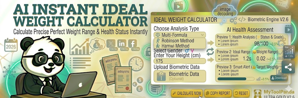 Professional Ideal Weight Calculator - MyToolPanda