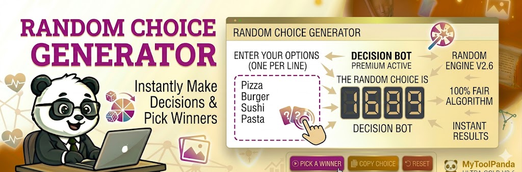 Professional Random Choice Generator - MyToolPanda