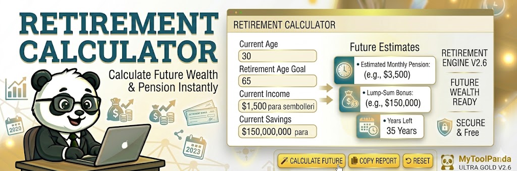 Professional Retirement Calculator - MyToolPanda