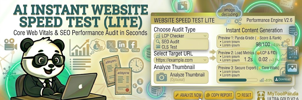 Professional Website Speed Test Lite - MyToolPanda